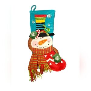 Pier 1 Snowman Christmas Stocking